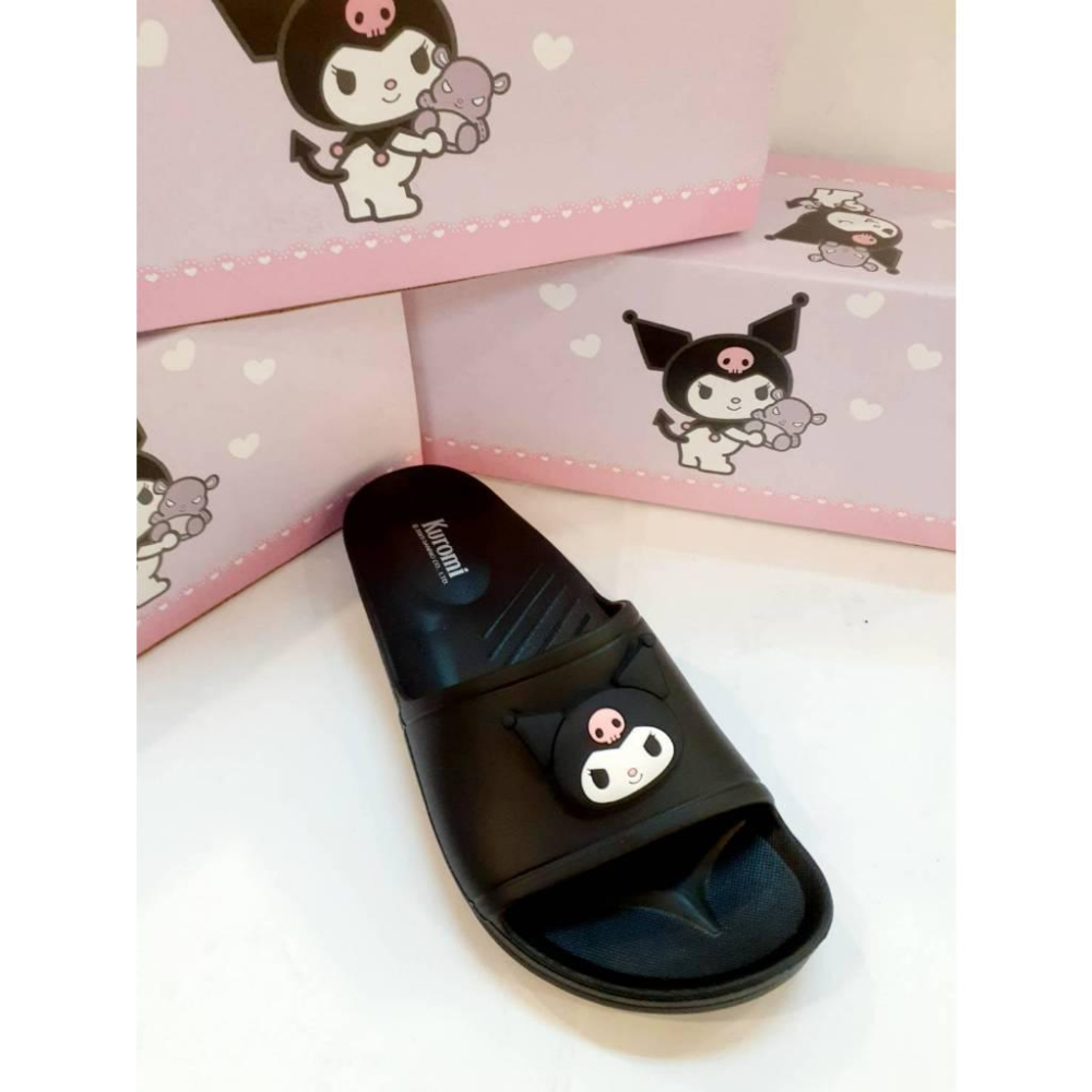 [kikishoes] Kuromi 酷洛米❤拖鞋卡通拖鞋拖鞋三麗鷗家族防水拖鞋親子鞋正版授權拖鞋😍台灣製💕足弓拖鞋-細節圖7