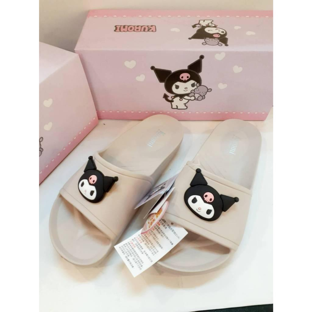 [kikishoes] Kuromi 酷洛米❤拖鞋卡通拖鞋拖鞋三麗鷗家族防水拖鞋親子鞋正版授權拖鞋😍台灣製💕足弓拖鞋-細節圖8