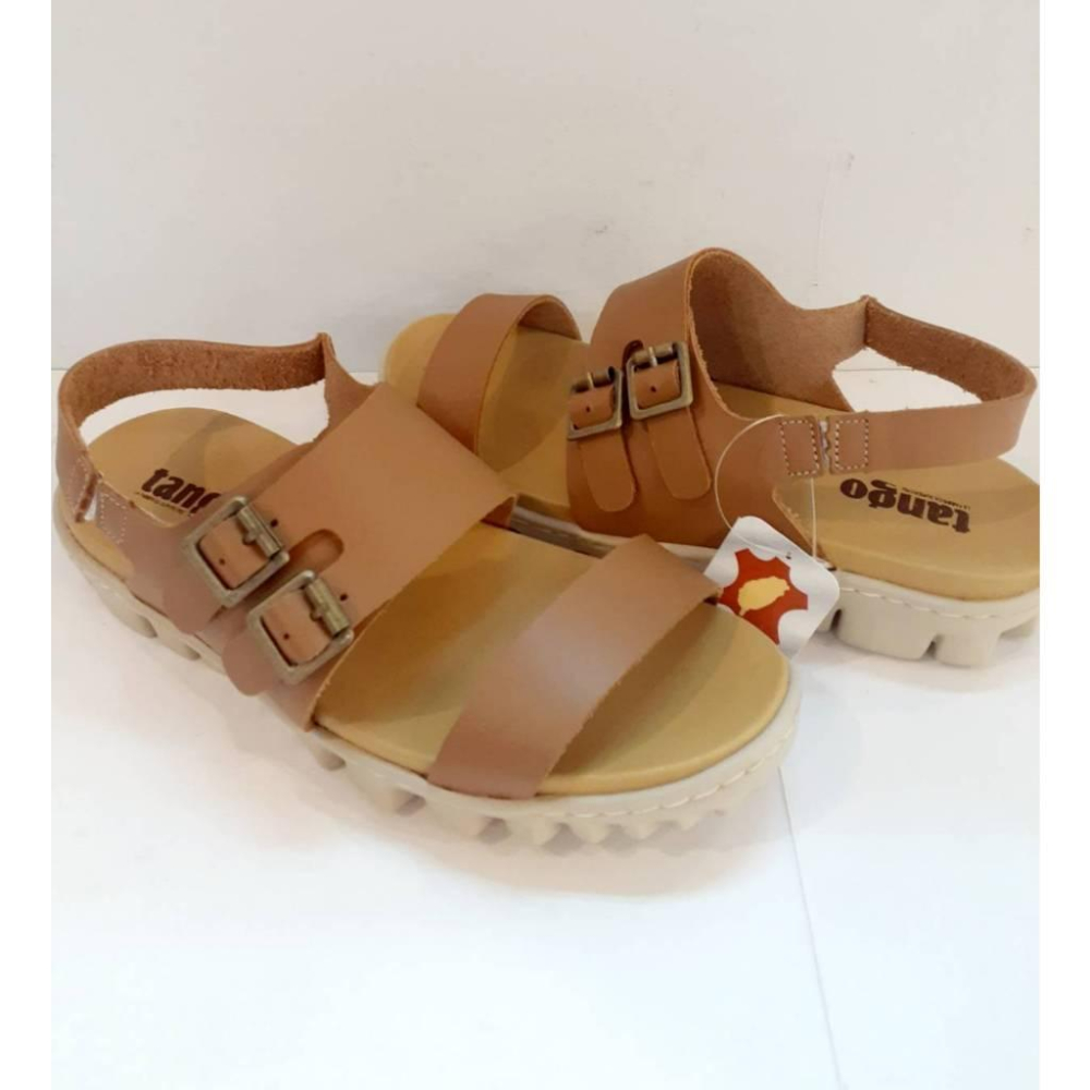 [kikishoes] tango 專櫃款 牛皮手工涼鞋 氣墊柔軟涼鞋 止滑 緩震 台灣製 可以調整腳背寬度涼鞋民族風格-細節圖3