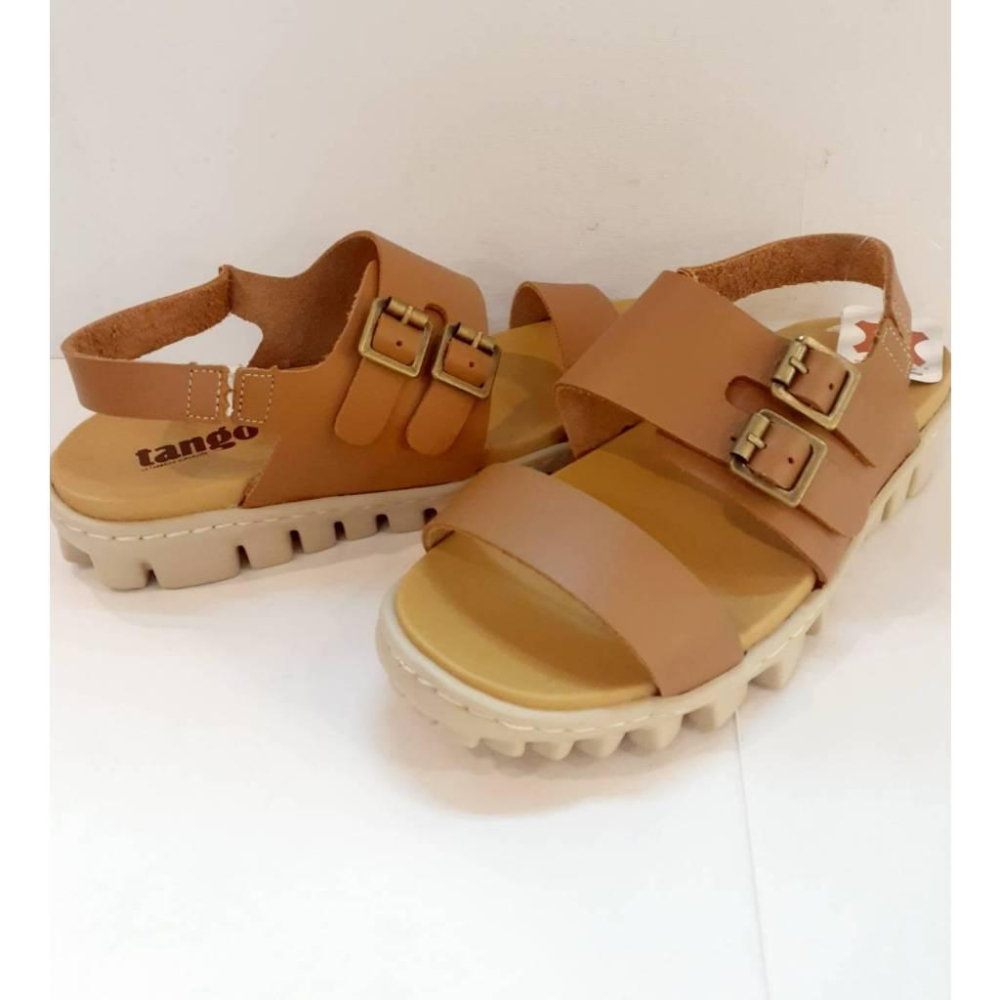 [kikishoes] tango 專櫃款 牛皮手工涼鞋 氣墊柔軟涼鞋 止滑 緩震 台灣製 可以調整腳背寬度涼鞋民族風格-細節圖6