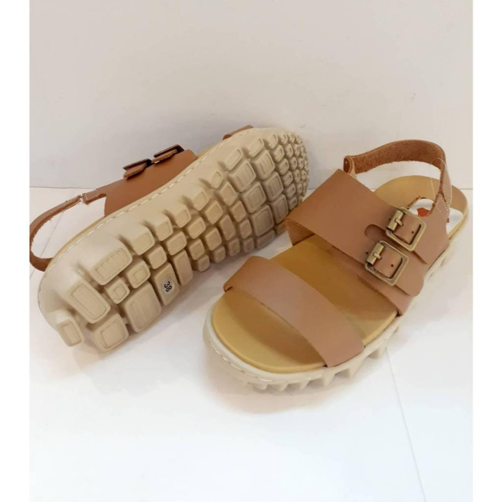 [kikishoes] tango 專櫃款 牛皮手工涼鞋 氣墊柔軟涼鞋 止滑 緩震 台灣製 可以調整腳背寬度涼鞋民族風格-細節圖8