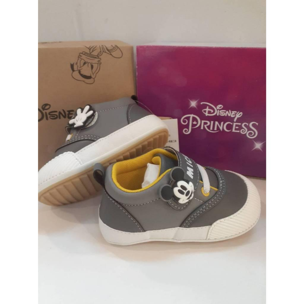 [kikishoes]DISNEY 迪士尼米奇 立體飾片魔鬼氈Q軟寶寶鞋 止滑 迪士尼寶寶鞋 台灣製寶寶鞋-細節圖2