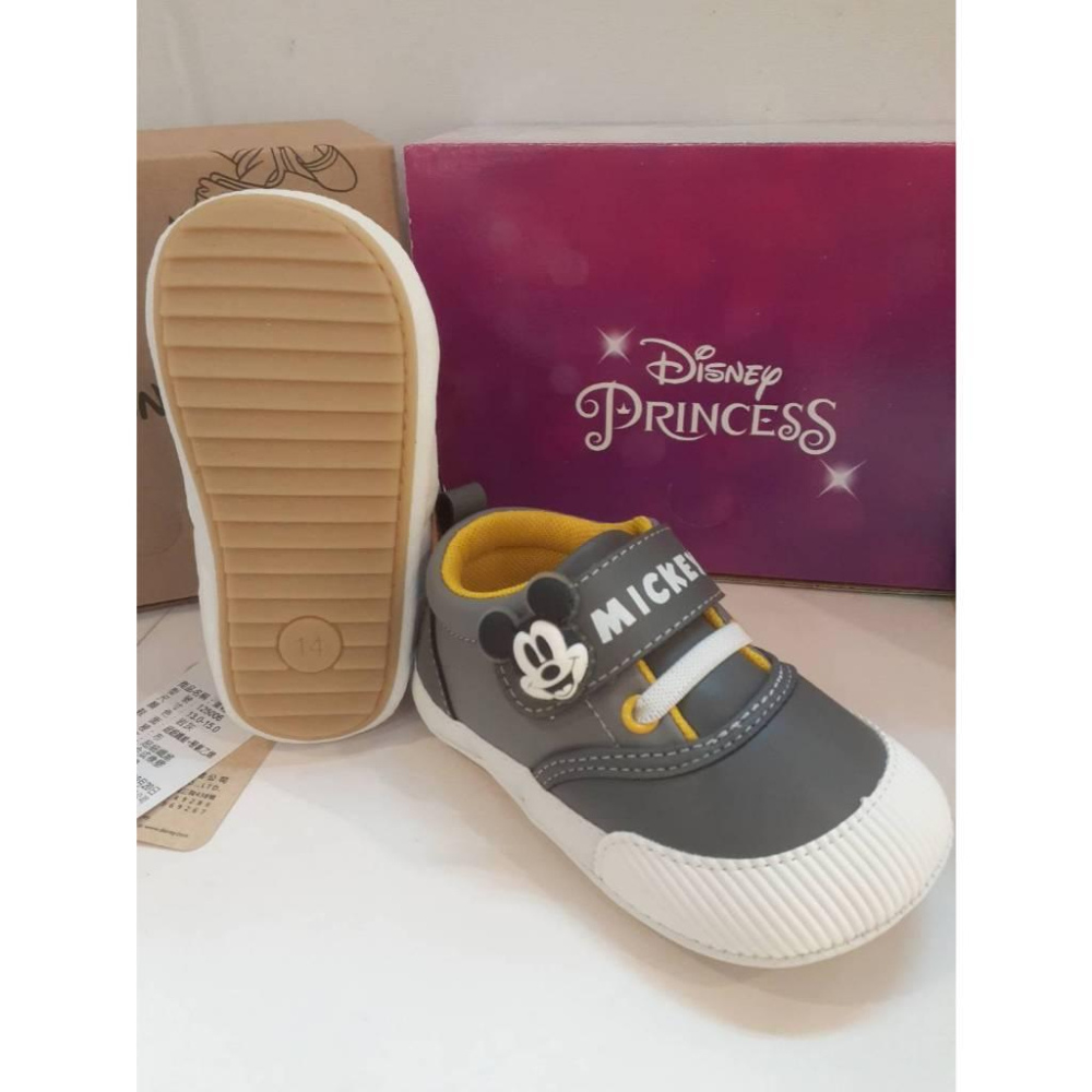 [kikishoes]DISNEY 迪士尼米奇 立體飾片魔鬼氈Q軟寶寶鞋 止滑 迪士尼寶寶鞋 台灣製寶寶鞋-細節圖3