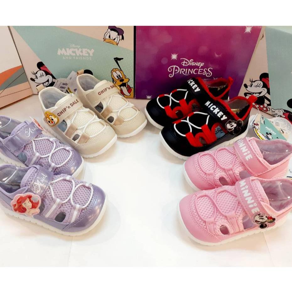 [kikishoes]DISNEY迪士尼童鞋米妮美人魚公主透氣涼鞋式運動鞋台灣製雙魔鬼氈開口更大更好下腳寬楦免運活動現貨-細節圖2