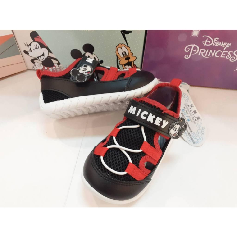[kikishoes]DISNEY迪士尼童鞋米妮美人魚公主透氣涼鞋式運動鞋台灣製雙魔鬼氈開口更大更好下腳寬楦免運活動現貨-細節圖6