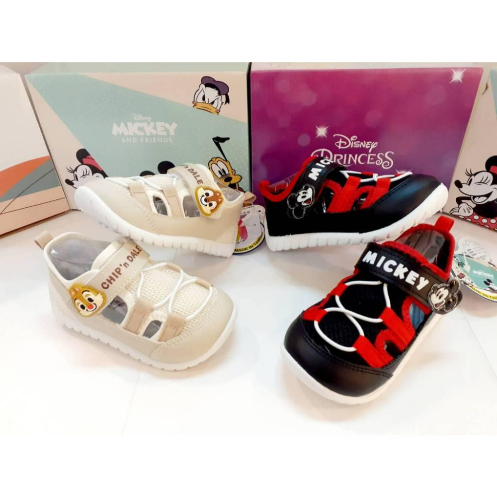[kikishoes]DISNEY迪士尼童鞋米妮美人魚公主透氣涼鞋式運動鞋台灣製雙魔鬼氈開口更大更好下腳寬楦免運活動現貨-細節圖8