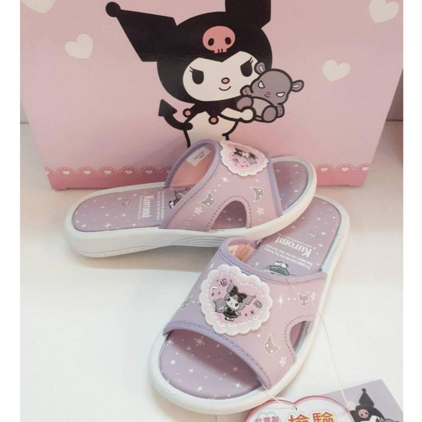 [kikishoes] Kuromi 酷洛米拖鞋❤台灣製🎶女童拖鞋❤正版授權台灣製紫色-細節圖2