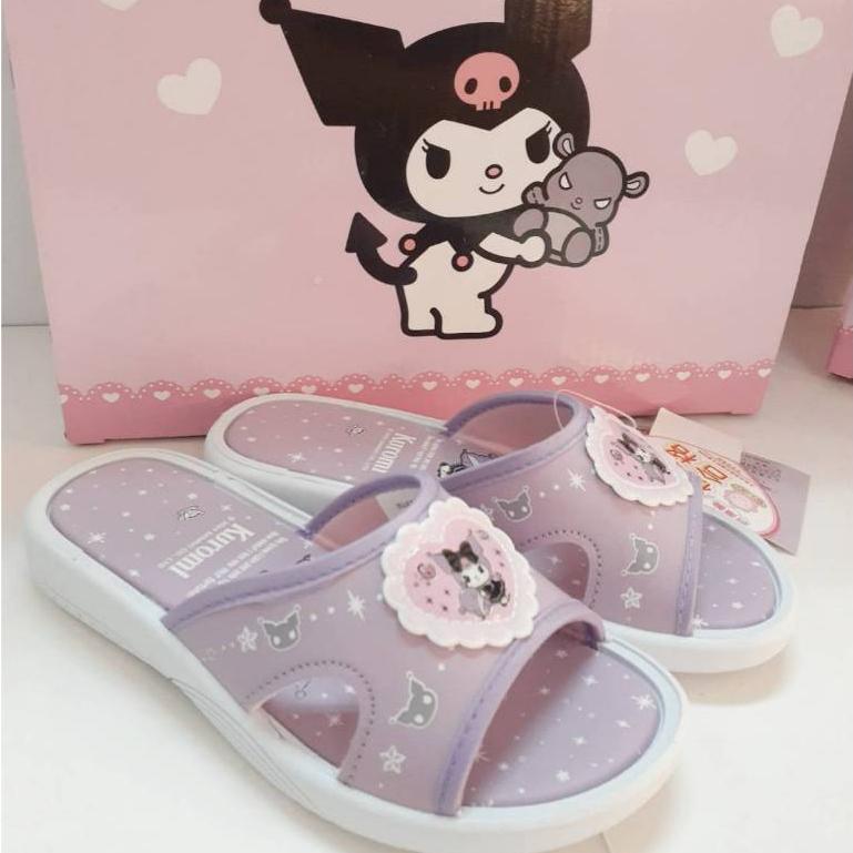 [kikishoes] Kuromi 酷洛米拖鞋❤台灣製🎶女童拖鞋❤正版授權台灣製紫色-細節圖4