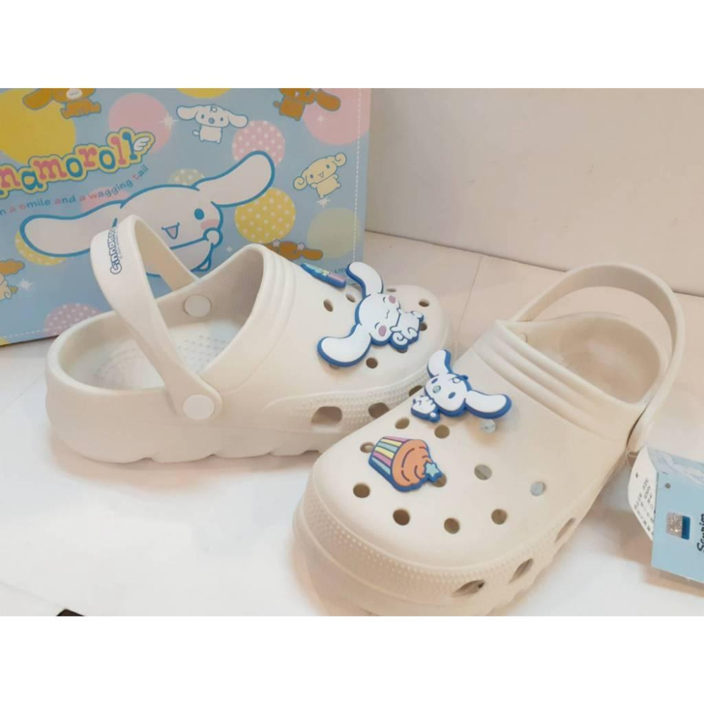 [kikishoes]三麗鷗洞洞鞋 大耳狗 可愛😍kitty👀 布希鞋 厚底踩屎感 涼拖鞋防水2穿涼拖鞋台灣出貨-細節圖2