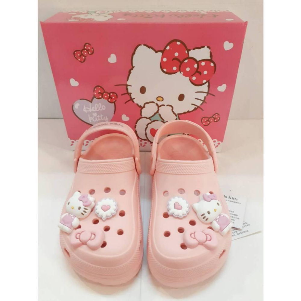 [kikishoes]三麗鷗正版授權HELLO KITTY布希鞋兒童防水拖鞋親子鞋女童拖鞋女童涼鞋親子鞋17.36現貨-細節圖2
