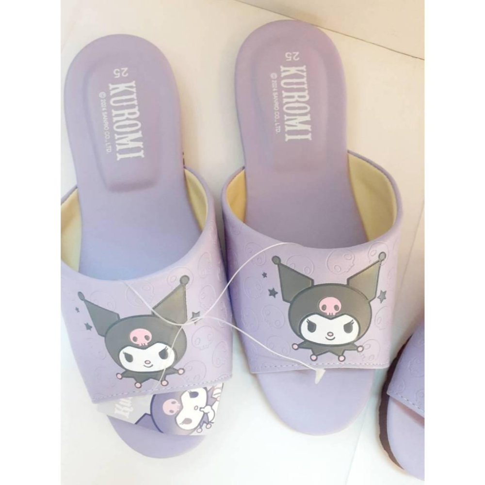 [kikishoes]三麗鷗紫色酷洛米 KUROMI 靜音拖鞋台灣製 親子拖鞋 親子鞋全家 室內拖鞋-細節圖7