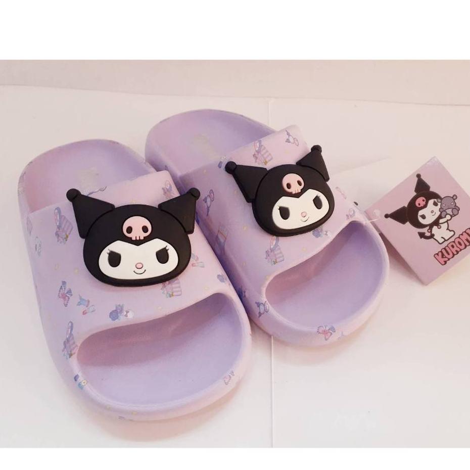 [kikishoes] Kuromi 酷洛米❤拖鞋卡通拖鞋兒童拖鞋三麗鷗家族防水拖鞋親子鞋正版授權女童拖鞋-細節圖2