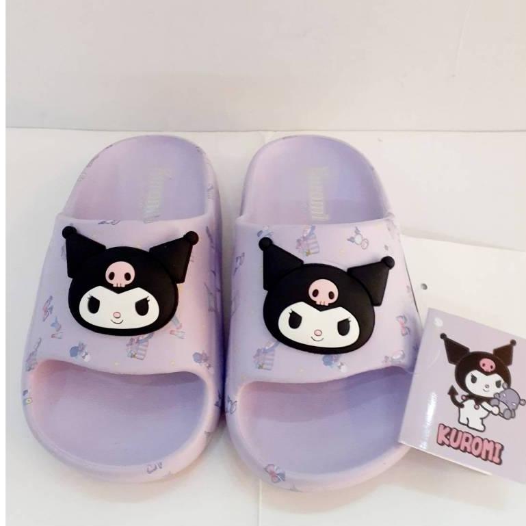 [kikishoes] Kuromi 酷洛米❤拖鞋卡通拖鞋兒童拖鞋三麗鷗家族防水拖鞋親子鞋正版授權女童拖鞋-細節圖3