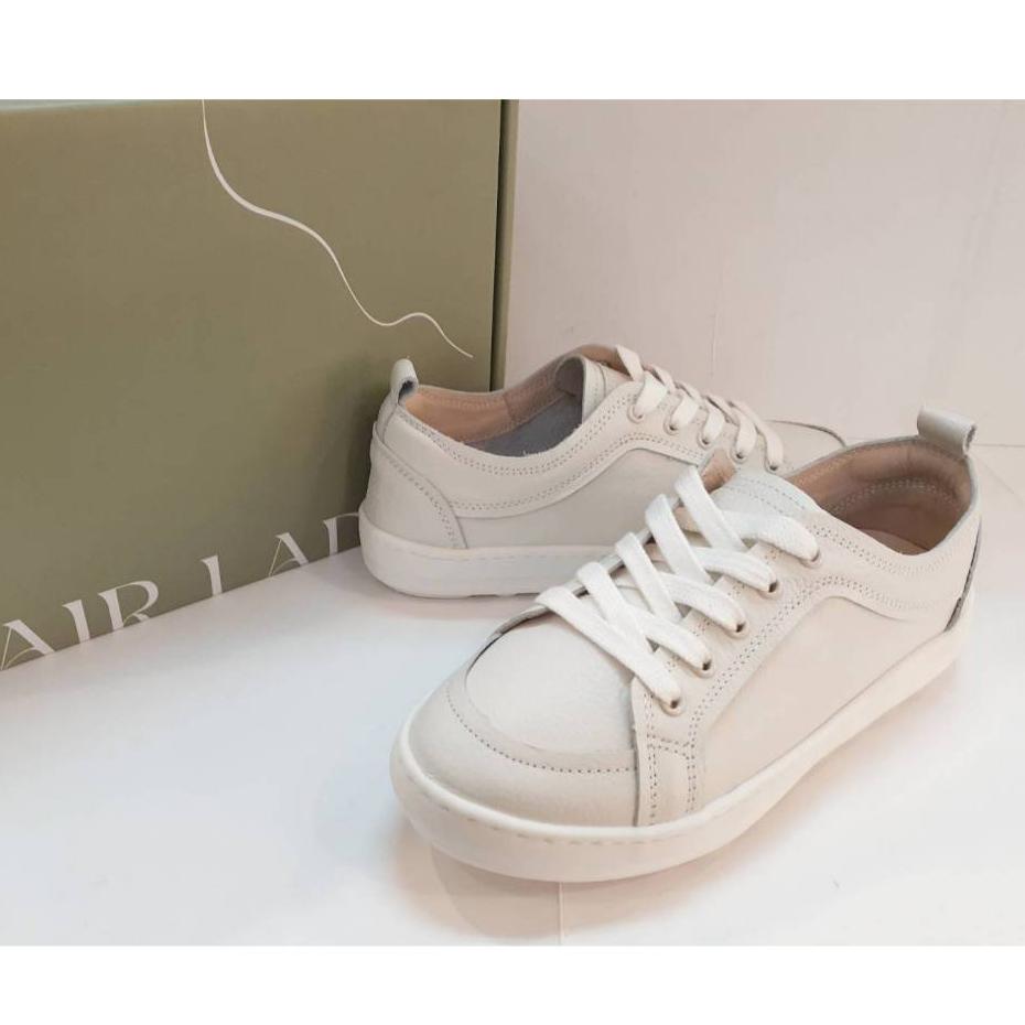 [kikishoes] 【FAIR LADY】經典熱銷軟實力 復古免綁帶平底休閒鞋 奶油 (502489)台灣製-細節圖2