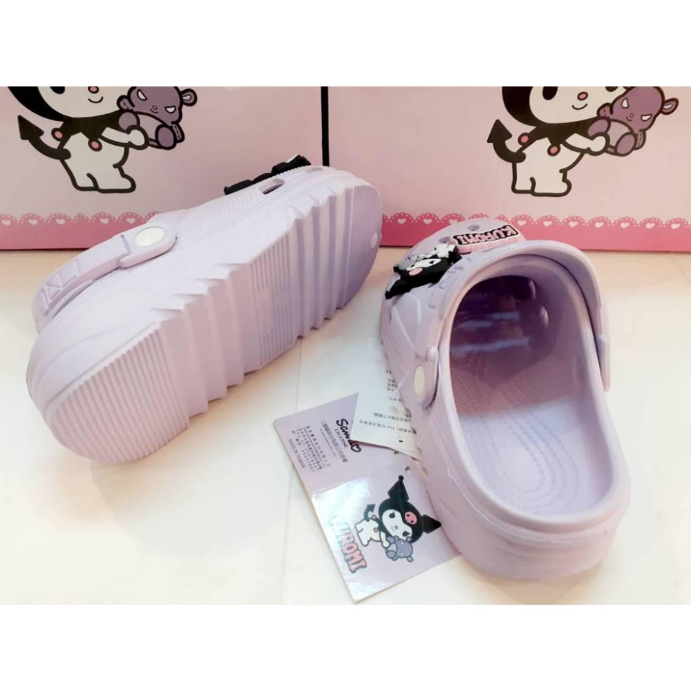[kikishoes]Kuromi 酷洛米❤布希鞋卡通拖鞋兒童拖鞋三麗鷗家族防水拖鞋親子鞋正版授權女童拖鞋女童涼鞋親子鞋-細節圖4