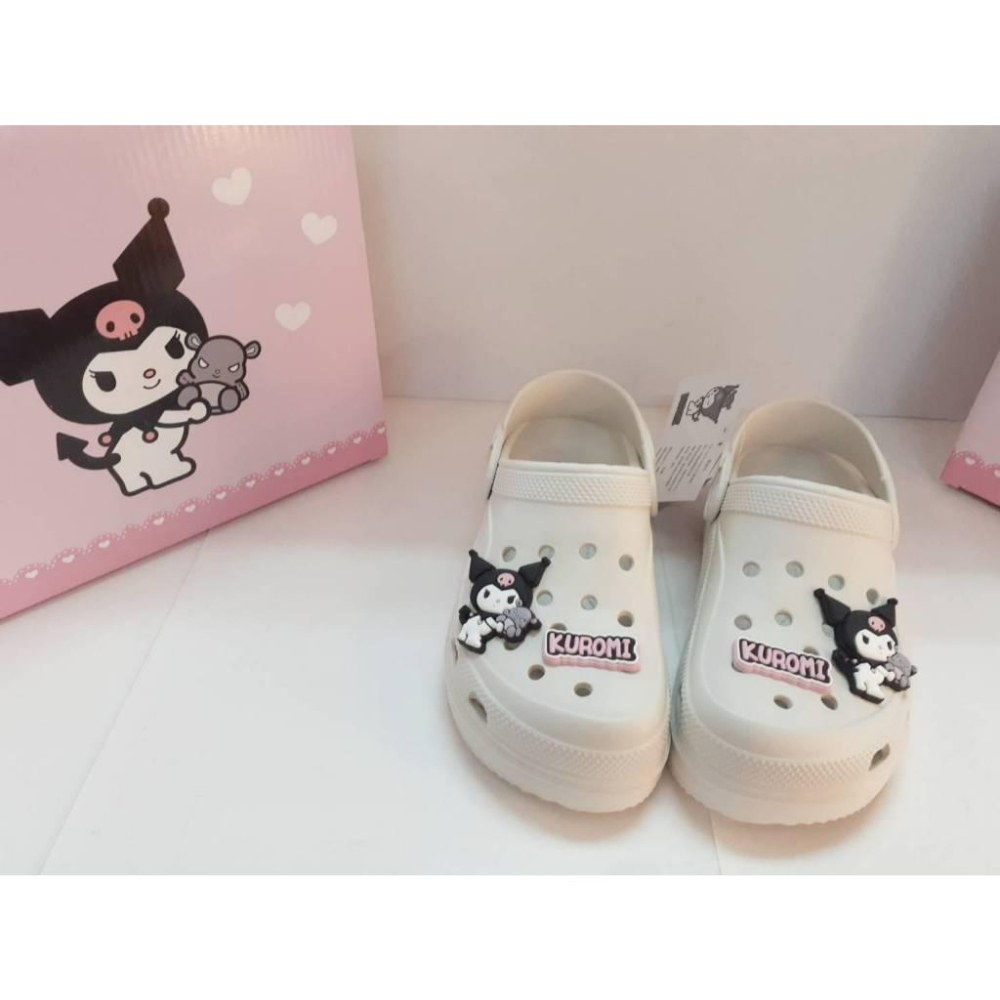 [kikishoes]Kuromi 酷洛米❤布希鞋卡通拖鞋兒童拖鞋三麗鷗家族防水拖鞋親子鞋正版授權女童拖鞋女童涼鞋親子鞋-細節圖7