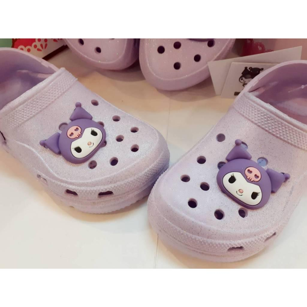 [kikishoes]Kuromi 酷洛米❤布希鞋卡通拖鞋兒童拖鞋三麗鷗家族防水拖鞋親子鞋正版授權女童拖鞋女童涼鞋親子鞋-細節圖9