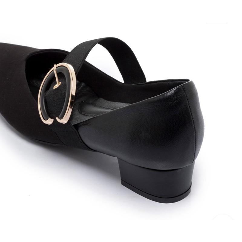 [Kikishoes] 【FAIR LADY】芯太軟 腰帶裝飾瑪莉珍鞋 黑色、米色（602370)-細節圖6