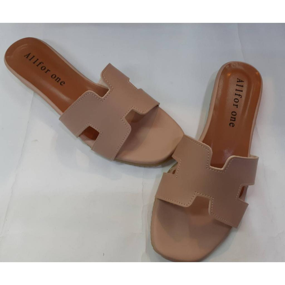[kikishoes]時尚涼鞋拖鞋寬楦拖鞋黑色米色橡膠止滑鞋底簡約百搭款免運活動台灣製小白鞋白拖鞋-細節圖3