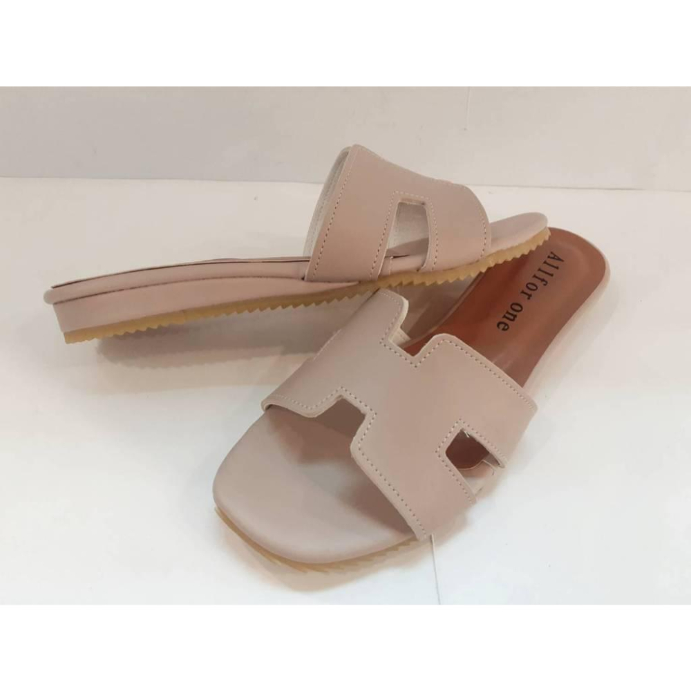 [kikishoes]時尚涼鞋拖鞋寬楦拖鞋黑色米色橡膠止滑鞋底簡約百搭款免運活動台灣製小白鞋白拖鞋-細節圖9