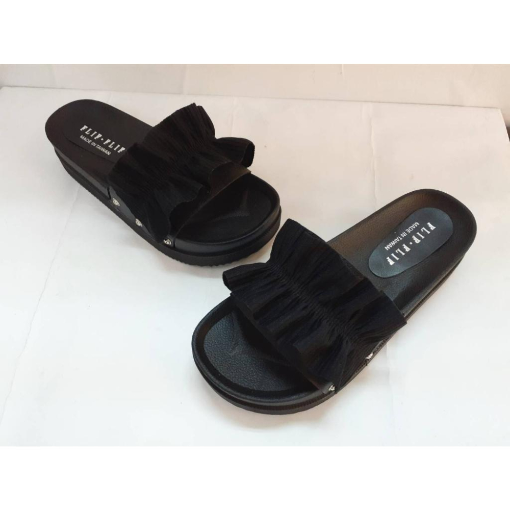 [kikishoes]時尚厚底涼鞋厚底拖鞋寬楦拖鞋黑色米色蘋果綠簡約百搭款免運活動台灣製-細節圖8