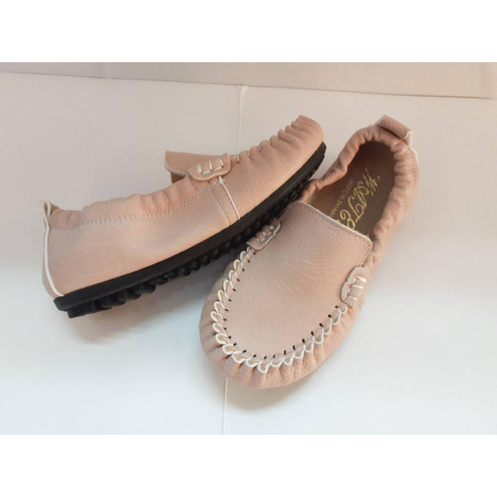 [kikishoes]舒適 軟皮 半包鞋 穆樂鞋 懶人鞋  童鞋 拖鞋台灣製止滑鞋底豆豆鞋-細節圖4