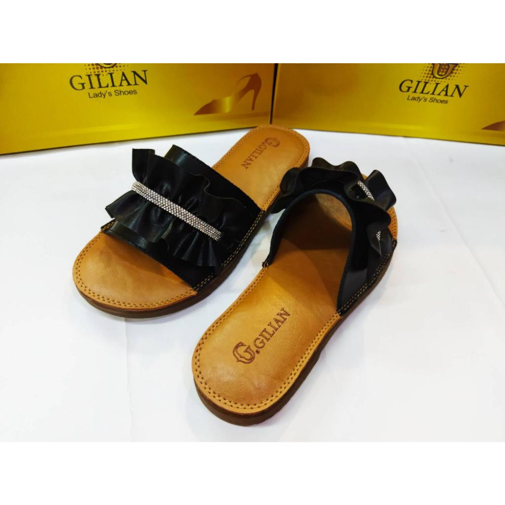 [kikishoes]厚底拖鞋GILIAN亮鑽拖鞋拖鞋白色拖鞋黑色拖鞋一片式百搭款-細節圖2
