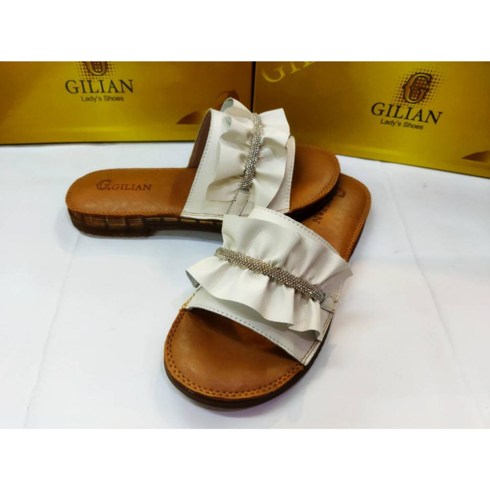 [kikishoes]厚底拖鞋GILIAN亮鑽拖鞋拖鞋白色拖鞋黑色拖鞋一片式百搭款-細節圖5