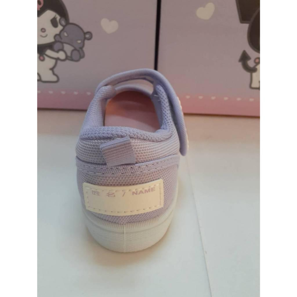 [kikishoes]KUROMI 腳後跟可寫姓名喔！台灣制正版酷洛米透氣幼兒園室內鞋布鞋室外鞋-細節圖3