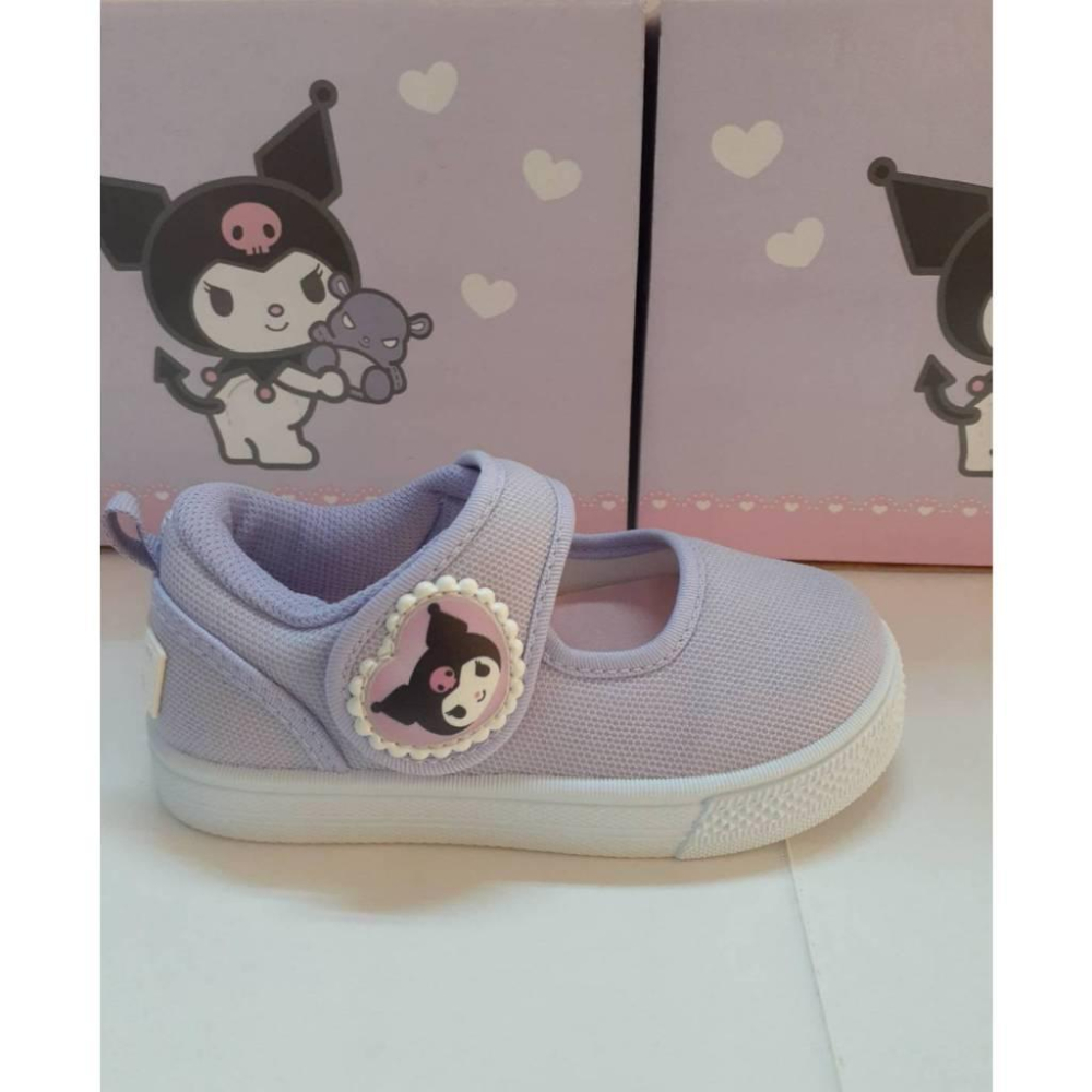 [kikishoes]KUROMI 腳後跟可寫姓名喔！台灣制正版酷洛米透氣幼兒園室內鞋布鞋室外鞋-細節圖4