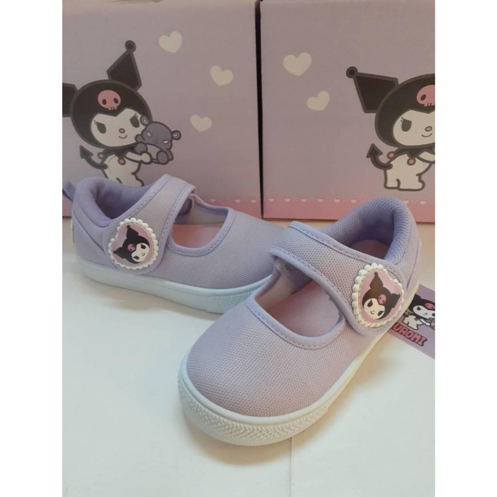 [kikishoes]KUROMI 腳後跟可寫姓名喔！台灣制正版酷洛米透氣幼兒園室內鞋布鞋室外鞋-細節圖5