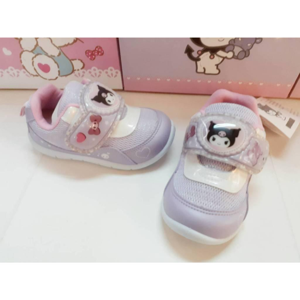 ［kikishoes] 三麗鷗HELLO Kitty❤美樂蒂👍庫洛米👀電燈童鞋女童包鞋魔鬼氈運動鞋台灣製KUROMI-細節圖4