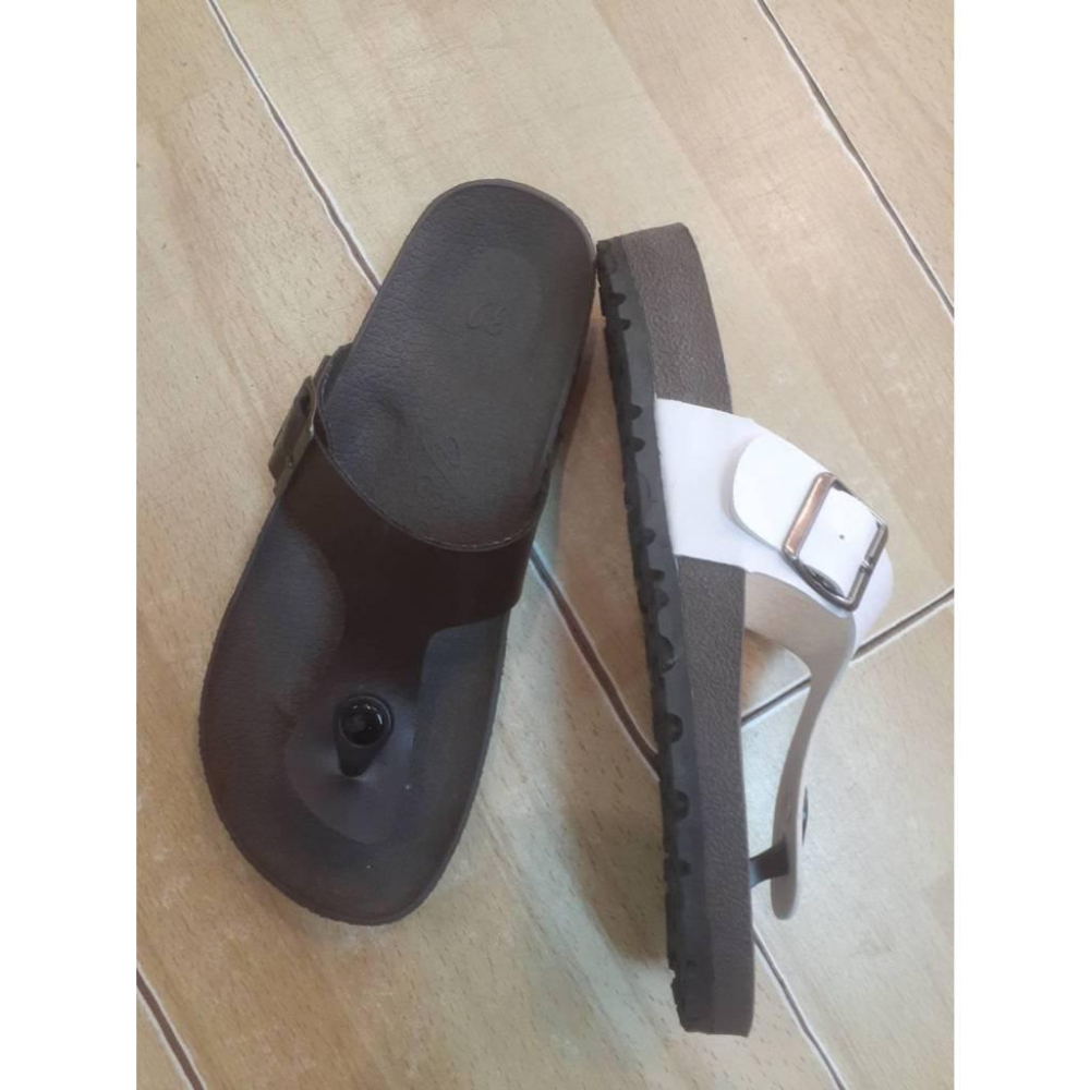 [kikishoes] 白色夾腳拖鞋腳背扣環可調整腳背寬度白色台灣製免運活動-細節圖3