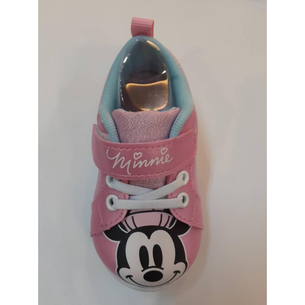 [kikishoes]Disney迪士尼正版授權米老鼠米妮寬楦魔鬼氈休閒運動鞋台灣製寶寶鞋台灣製-細節圖3
