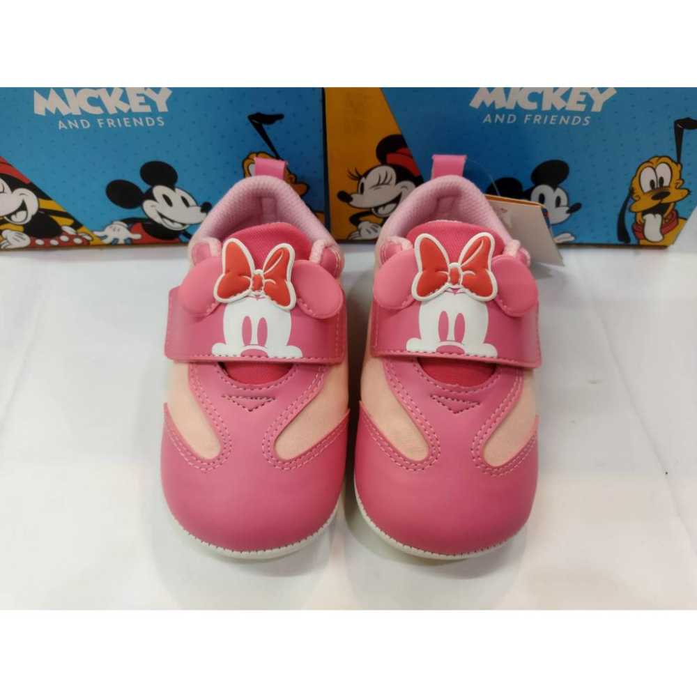 [kikishoes]Disney迪士尼正版授權米老鼠米妮寬楦魔鬼氈休閒運動鞋台灣製寶寶鞋台灣製-細節圖4