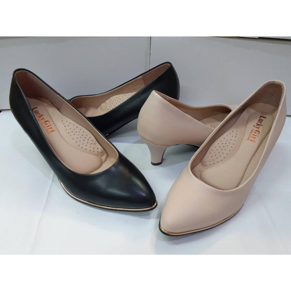 [kikishoes]跟包鞋新款尖頭黑色米色百搭款上班族搭配軟墊及3d立體足弓軟墊舒適好穿時尚台灣製-細節圖7