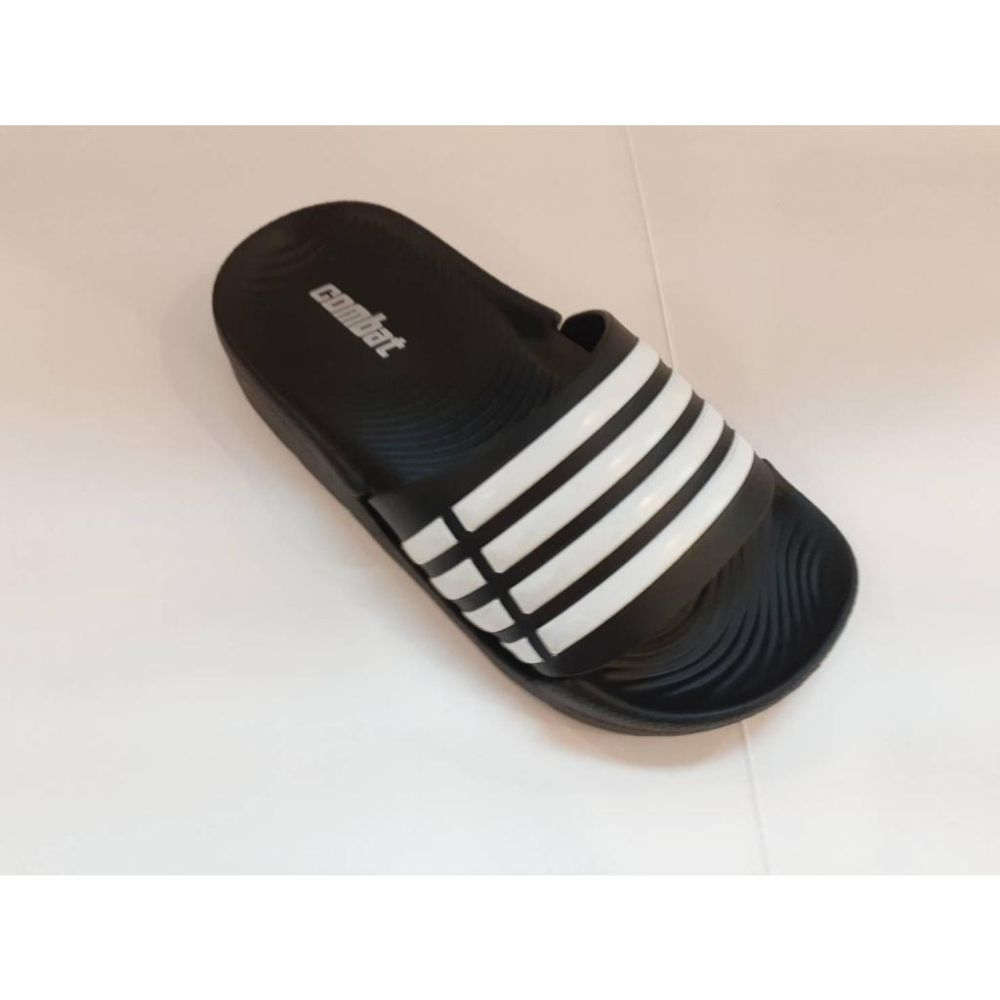 [kikishoes] 男女童輕量防水拖鞋超輕量一板式膠鞋運動拖鞋男女童防水拖鞋藍色黑色色台灣製造免運活動全家親子鞋-細節圖3