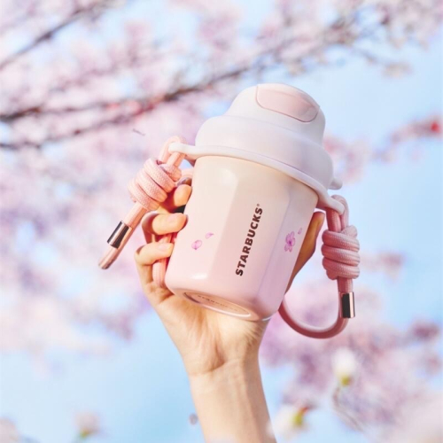 Starbucks 星巴克2024 春季漫步春日系列440ml 粉色櫻花漸變色保溫杯 隨行杯 不銹鋼杯 咖啡茶飲杯