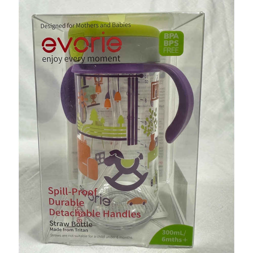 Evorie Tritan 兒童直飲吸管水杯 300ml 寶寶水杯 兒童水杯-細節圖6