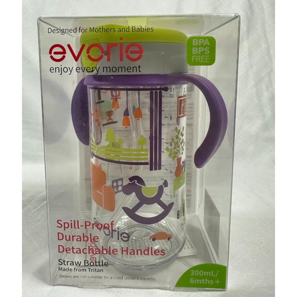 Evorie Tritan 兒童直飲吸管水杯 300ml 寶寶水杯 兒童水杯-規格圖7