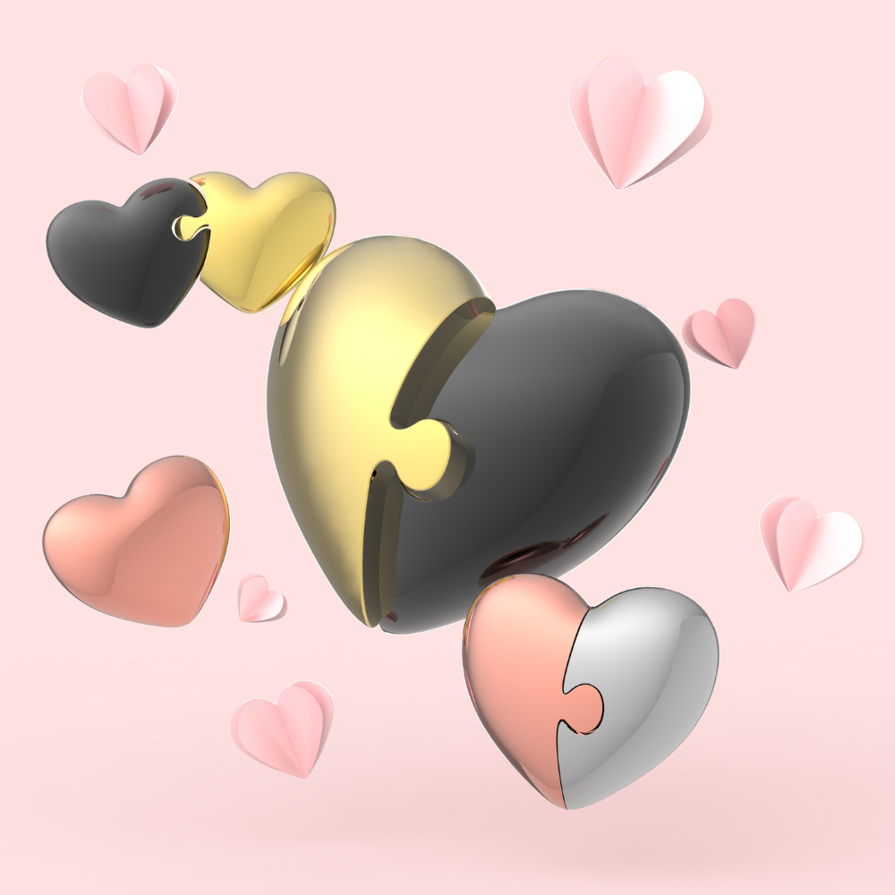 Metalmorphose/MTM 愛心拼圖鑰匙圈 比利時鑰匙圈 質感鑰匙圈 精品鑰匙圈-細節圖4