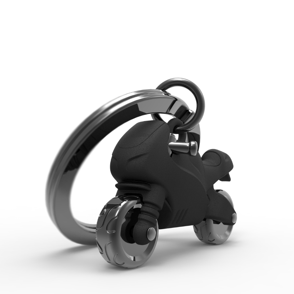 Metalmorphose/MTM 消光黑摩托車鑰匙圈 比利時鑰匙圈 質感鑰匙圈 精品鑰匙圈-細節圖2