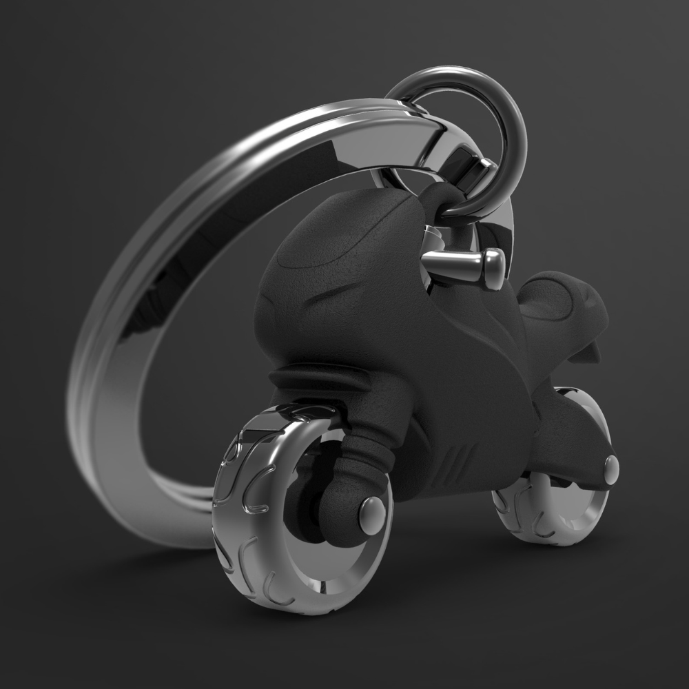 Metalmorphose/MTM 消光黑摩托車鑰匙圈 比利時鑰匙圈 質感鑰匙圈 精品鑰匙圈-細節圖4