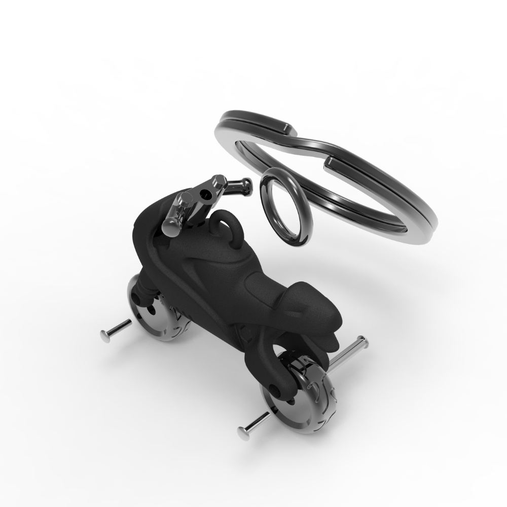 Metalmorphose/MTM 消光黑摩托車鑰匙圈 比利時鑰匙圈 質感鑰匙圈 精品鑰匙圈-細節圖6