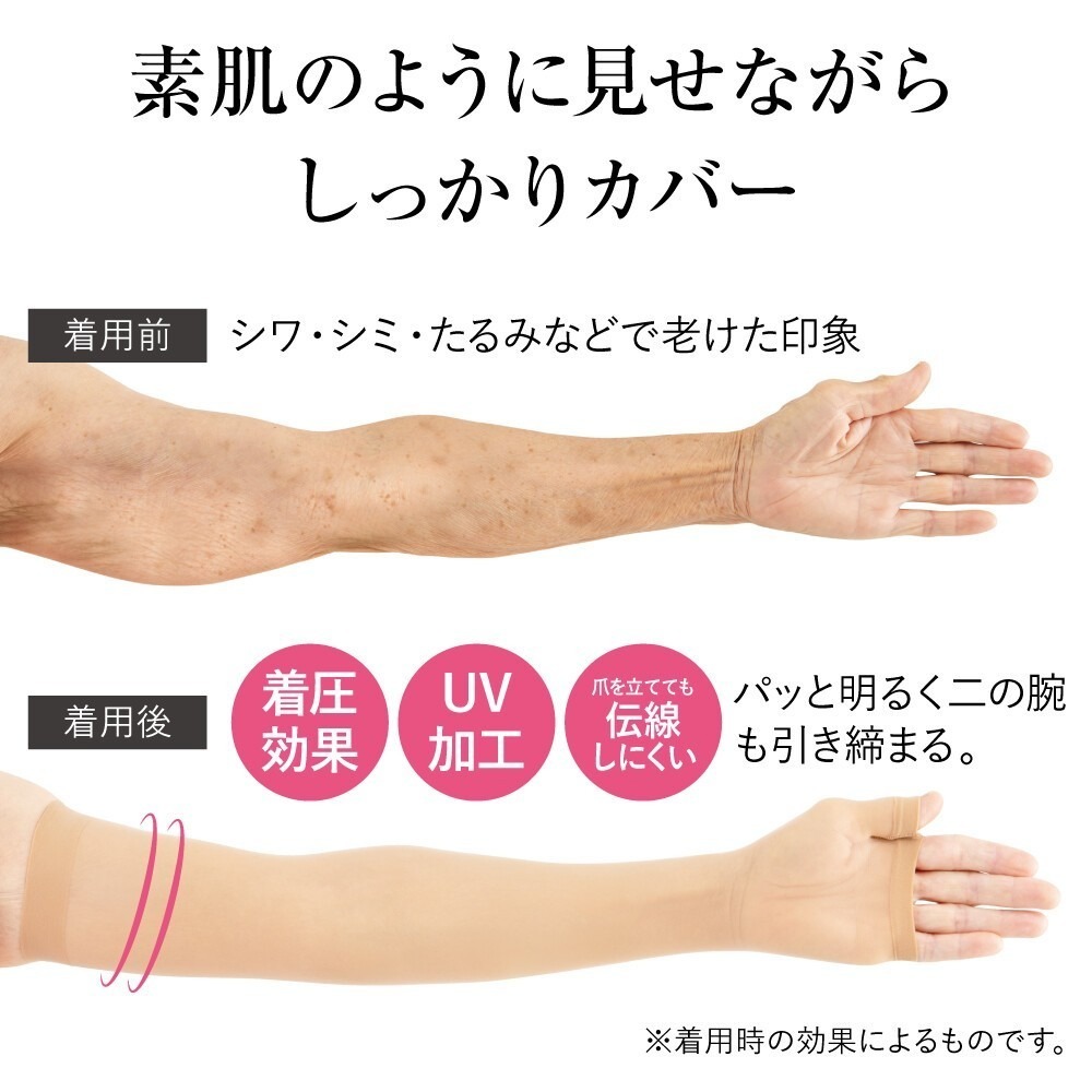 ✨素肌感袖套✨現貨 日本Alphax 袖套 防曬袖套 冰絲袖套 涼感袖套 高彈力袖套 透氣袖套 抗UV 運動袖套-規格圖8