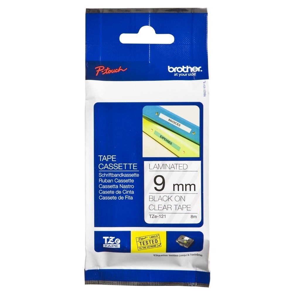 【超好印】Brother 標準黏性護貝標籤帶/透明底黑字/原廠貨-TZe-111/121/131/141/151/161-細節圖3