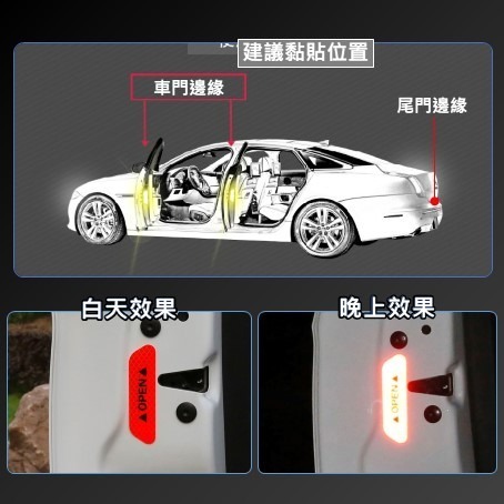 【昕展】 3M 鑽石級 DG3 車門 反光貼 OPEN 車門反光貼 反光 貼片 道路工程等級 CRV HRV FI-細節圖11