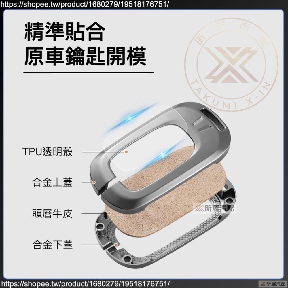 【昕展】CRV6 HRV3 專用 合金 鑰匙殼 鑰匙包 2鍵 3鍵 全包 牛皮 TPU 新HRV 配件 2025-細節圖4