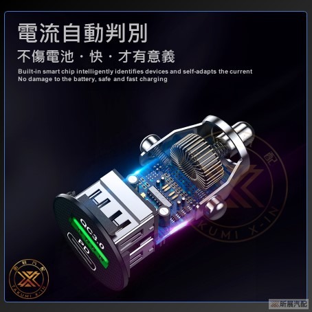 V【昕展】 AHEAD PD+QC 38W 迷你車用充電器 Type-C USB 車充 CRV HRV FIT 配件-細節圖4