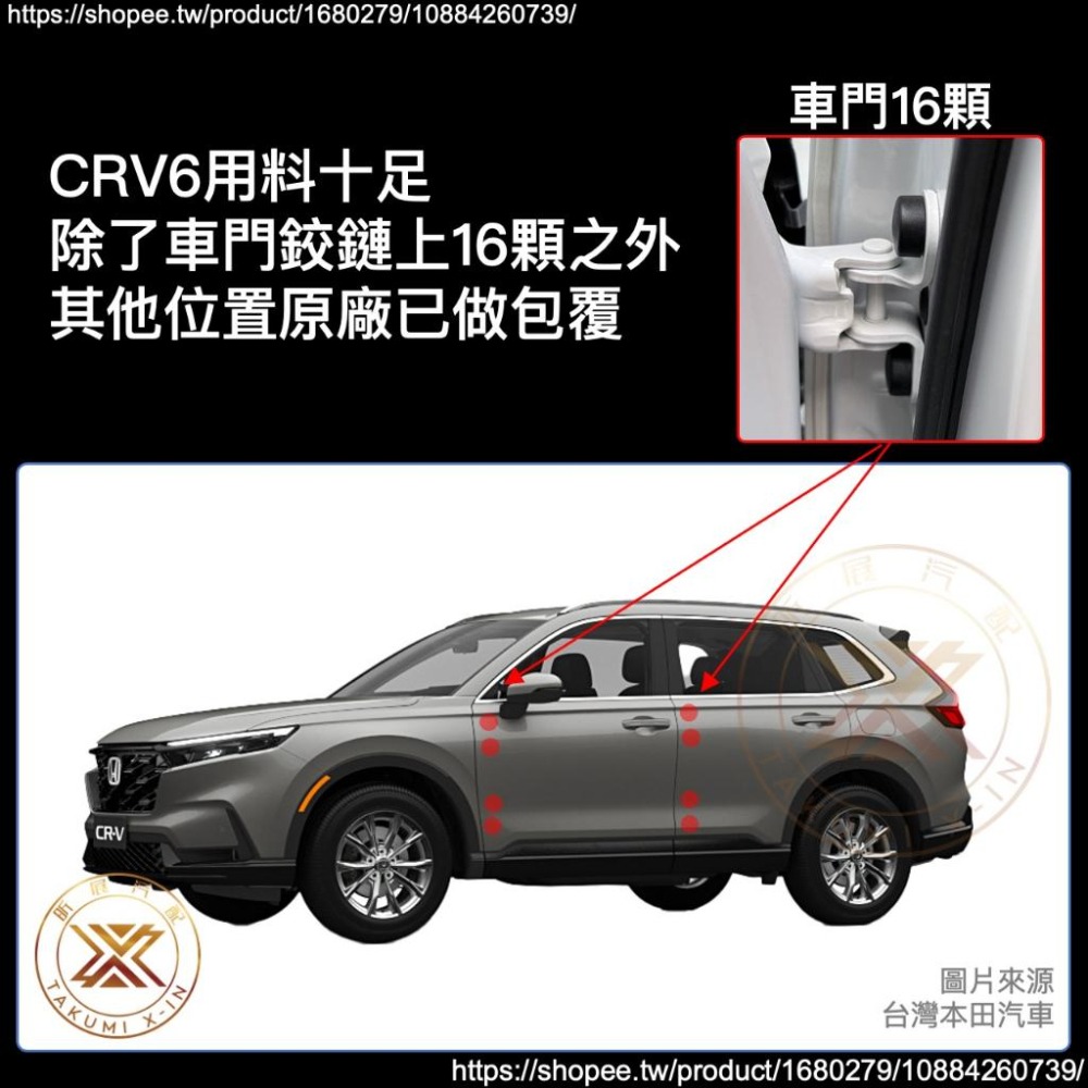 【昕展】CRV6 CRV5 適用 橡膠 車門 螺絲 保護蓋 螺絲保護蓋 M8 彈性 CRV5.5 配件 2025-細節圖5